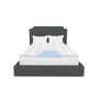 4" Hybrid Fiber and Memory Foam Mattress Topper, Twin