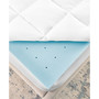 4" Hybrid Fiber and Memory Foam Mattress Topper, Twin