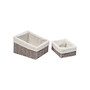 Twisted Paper Rope Woven Bathroom Storage Basket Set, 7 Piece