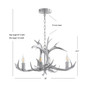 Eldora 26" Adjustable Resin Antler 4-Light LED Chandelier