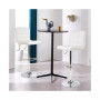 Set of 2 Adjustable Bar Stools PU Leather Swivel Kitchen Counter Pub Chair