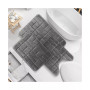 3 Piece Ultra Soft Non-Slip Plush Memory Foam Bath Rug Set - Small, Large & Contour - Tiled Design