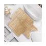 3 Piece Ultra Soft Non-Slip Plush Memory Foam Bath Rug Set - Small, Large & Contour - Tiled Design