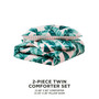 Tropical Palm 2 Piece Reversible Comforter Set, Twin/ Twin XL