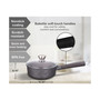 Aluminum Heat Resistant Coating Low Saute Pan with Glass Lid 7.9"