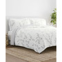 All Season 2 Piece Sprouting Vines Stripe Reversible Quilt Set, Twin/Twin XL