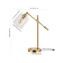 Kathryn Classic Glass Adjustable Head Modern USB Charging LED Task Lamp
