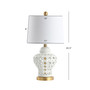 Quatrefoil Fretwork 20.5" Pierced Ginger Jar Ceramic, Led Table Lamp