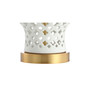 Quatrefoil Fretwork 20.5" Pierced Ginger Jar Ceramic, Led Table Lamp