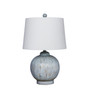 6254BLU 24" Weathered Round Resin Table Lamp