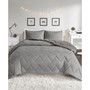 Kai Twin/Twin XL Solid Chevron Quilted Reversible Microfiber to Cozy Plush 2 Piece Comforter Mini Set