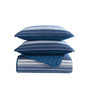 Coveside Blue Cotton Reversible 2-Piece Quilt Set, Twin