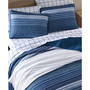 Coveside Blue Cotton Reversible 2-Piece Quilt Set, Twin
