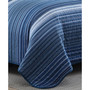 Coveside Blue Cotton Reversible 2-Piece Quilt Set, Twin