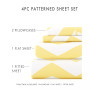 The Boho & Beyond Premium Ultra Soft Pattern 3 Piece Bed Sheet Set by Home Collection - Twin