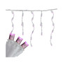100 Count LED Wide Angle Icicle Christmas Lights with Wire, 5.5'