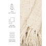 Slub-Yarn Fringed Throw, 60" x 50"