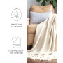 Slub-Yarn Fringed Throw, 60" x 50"