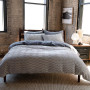 100% Cotton Textured Stripe Duvet Cover - Full/Queen