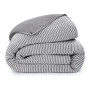 100% Cotton Textured Stripe Duvet Cover - Full/Queen