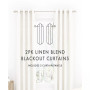 Home Collection 2 Panel 100% Total Blackout 2 Piece Grommet Curtains Set, 50" x 84"