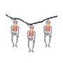 Skeleton Halloween 10 Piece Lights with 7.5' Wire Set