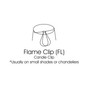Cloth&Wire Slant Empire Chandelier Lampshade with Flame Clip