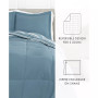 Home Collection 3 Piece Premium Ultra Soft Stripe Reversible Comforter Set, Queen