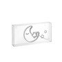 Moon Contemporary Glam Acrylic Box USB Operated LED Neon Light