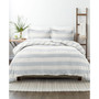 Home Collection Premium Down Alternative Distressed Stripe Reversible Comforter Set, Twin/Twin Extra Long