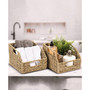 Seagrass Water-Resistant Wicker Basket Set, Pack of 2