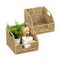 Seagrass Water-Resistant Wicker Basket Set, Pack of 2