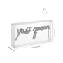 Yass Queen Contemporary Glam Acrylic Box USB Operated LED Neon Light