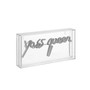 Yass Queen Contemporary Glam Acrylic Box USB Operated LED Neon Light