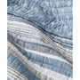 Jettison Grey/Blue Cotton Reversible 3-Piece Quilt Set, Full/Queen