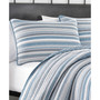 Jettison Grey/Blue Cotton Reversible 3-Piece Quilt Set, Full/Queen