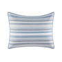 Jettison Grey/Blue Cotton Reversible 3-Piece Quilt Set, Full/Queen
