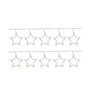 10-Count Clear Twinkling Star Icicle Christmas Lights 10ft White Wire