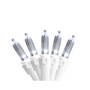 Set of 35 Pure White LED Mini Christmas Lights 4" Spacing - White Wire