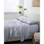 Home Collection Premium Ultra Soft Chambray Style Pattern 3 Piece Bed Sheets Set, Twin