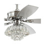 Kate 48" 3-Light Glam Crystal Drum Led Ceiling Fan with Remote