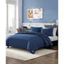 Longdale Solid Stripe Brushed Microfiber 2 Piece Duvet Cover Set, Twin