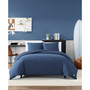 Longdale Solid Stripe Brushed Microfiber 2 Piece Duvet Cover Set, Twin