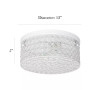 Elegant Designs Elipse Crystal 2 Light Round Ceiling Flush Mount