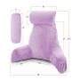 Reading Backrest Pillow Cover and Detachable Neck Roll Pillow Cover Set, Extra Large