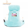 Reading Backrest Pillow Cover and Detachable Neck Roll Pillow Cover Set, Extra Large