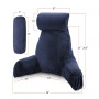 Reading Backrest Pillow Cover and Detachable Neck Roll Pillow Cover Set, Extra Large