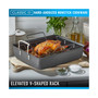 Classic Hard-Anodized Nonstick Cookware 16" Roasting Pan with Rack