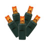 4' x 6' Orange LED Net Style Christmas Lights - Green Wire