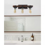 Elegant Designs Industrial Rustic Lantern Restored Wood Look 3 Light Bath Vanity